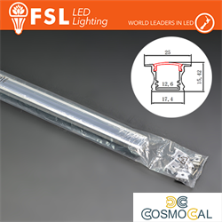 KIT PROFILO ALLUMINIO 6063 - Incasso 2m SILVER - cover opal