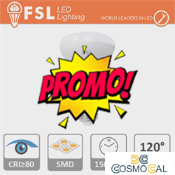 R63 - 8W 6500K 630LM >120º 63X102mm CRI80 E27 25.000H