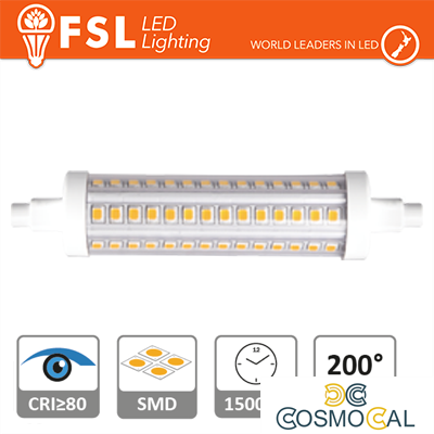 R7s - 9,5W 2700K 1160LM >200º 25*118mm CRI80