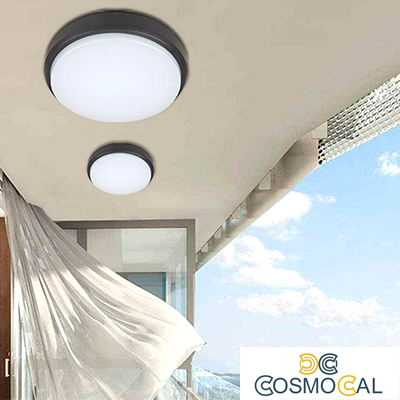 Plafoniera LED ROTONDA NERA 15W 3000K Ø180*55 IP54