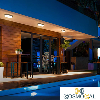 Plafoniera LED OVALE NERA 15W 3000K 55*100*200 IP54