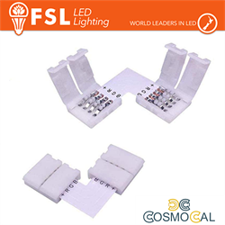 Connettore rapido L per strip 10mm LED RGB