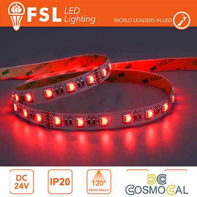 Striscia LED 5m IP20 5050 24V - 14W/m 60led/m RGB+W 3000K