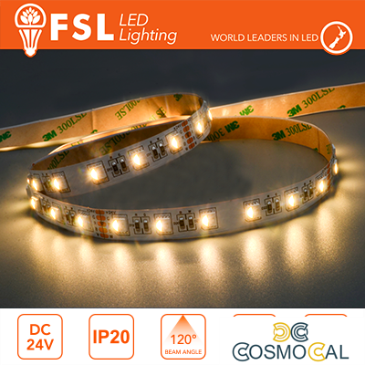 Striscia LED 5m IP20 5050 24V - 14W/m 60led/m RGB+W 3000K