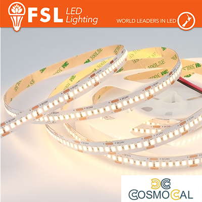 Striscia LED 5m IP20 2835 24V - 16W/m 240led/m 3000K