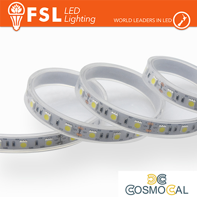 Striscia LED 5m IP65 5050 24V - 12W/m 60led/m 3000K