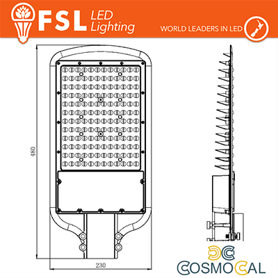 Armatura stradale Faro Esterno 150W 4000K 15.840lm IP65