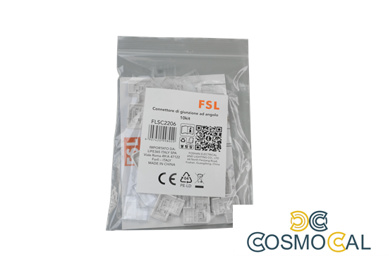 Connettore angolare 90° per strisce LED 220V