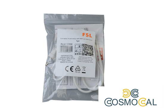 Cavo spina 1m per strisce LED220V con interruttore