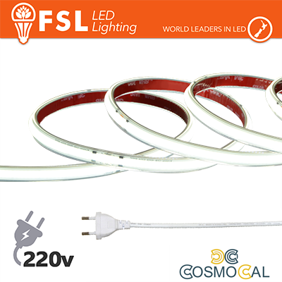Striscia LED COB 20metri - IP65 6500K 220V 15W/m 1350lm/m+KIT ta