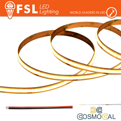 Striscia LED COB 5metri - IP20 3000K 24V 15W/m 1450lm/m CRI90