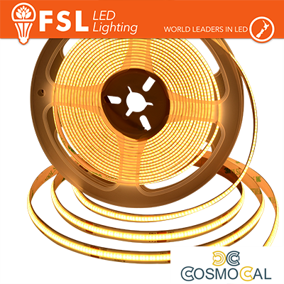 Striscia LED COB 5metri - IP20 3000K 24V 15W/m 1450lm/m CRI90