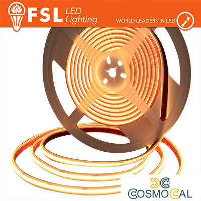 Striscia LED COB 5metri - IP65 3000K 24V 15W/m 1450lm/m CRI90