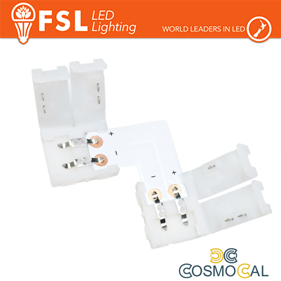 Connettore rapido L per strip LED monocolore 10mm