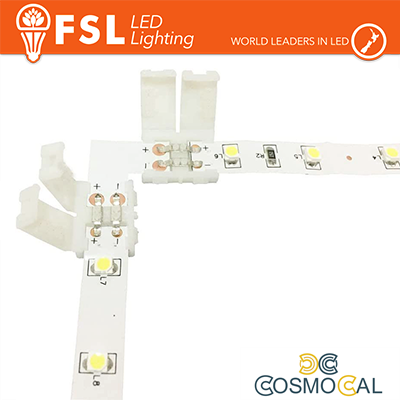 Connettore rapido L per strip LED monocolore 10mm