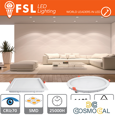 Downlight LED IP20 3W 3000K 160LM 110° FORO:75mm