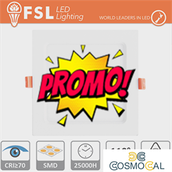 Downlight LED IP20 24W 4000K 1900LM 110° FORO:285x285mm