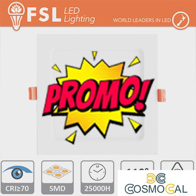 Downlight LED IP20 24W 4000K 1900LM 110° FORO:285x285mm