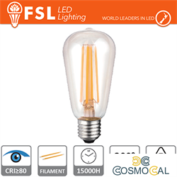 Lampada Filamento Edison - 6W 2700K E27 800LM