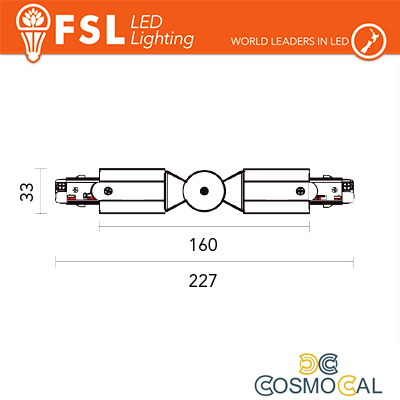 FSL Connettore Forma L con angolo regolabile per Binario Trifase