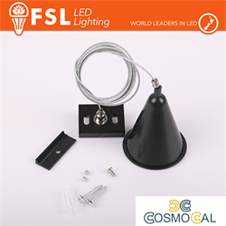 FSL Gancio di sospensione per binario trifase - colore NERO