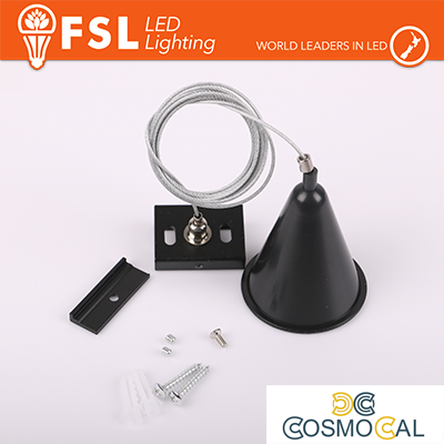 FSL Gancio di sospensione per binario trifase - colore NERO