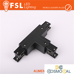 FSL Connettore Forma T sinistra per Binario Trifase - Colore NER