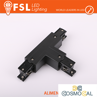 FSL Connettore Forma T sinistra per Binario Trifase - Colore NER