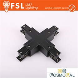 FSL Connettore Forma X per binario Trifase - Colore NERO