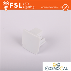 FSL Tappo di chiusura finale per binario trifase - colore BIANCO