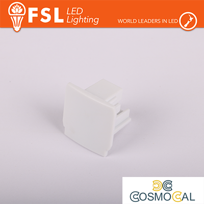 FSL Tappo di chiusura finale per binario trifase - colore BIANCO