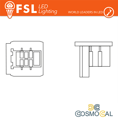 FSL Tappo di chiusura finale per binario trifase - colore BIANCO