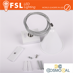 FSL Gancio di sospensione per binario trifase - colore BIANCO