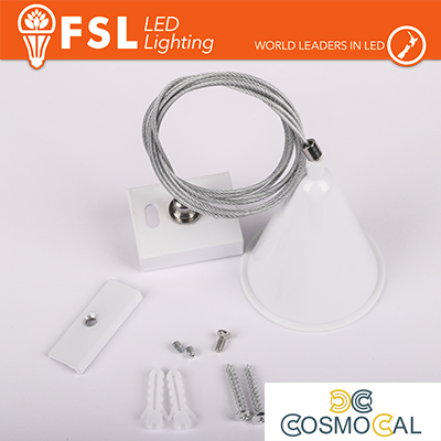 FSL Gancio di sospensione per binario trifase - colore BIANCO