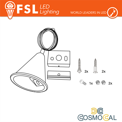 FSL Gancio di sospensione per binario trifase - colore BIANCO