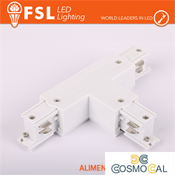 FSL Connettore Forma T sinistra per Binario Trifase - Colore BIA