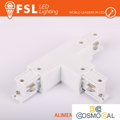 FSL Connettore Forma T sinistra per Binario Trifase - Colore BIA