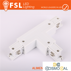 FSL Connettore Forma T destra per Binario Trifase - Colore BIANC