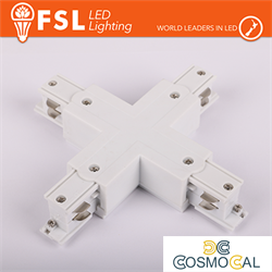 FSL Connettore Forma X per binario Trifase - Colore BIANCO