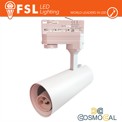 Proiettore a Binario Trifase BIANCO - Porta GU10