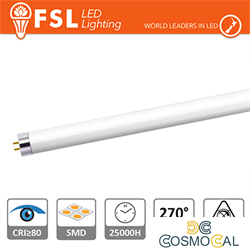 T5 LED Tubo Vetro - 12W 1000LM 4000K G5 PF0.5 Size:870x21mm