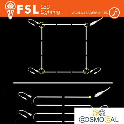 Reglette con interruttore ON/OFF 8W 6500K 60cm