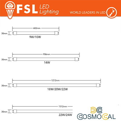 T8 LED Tubo Vetro - 14W 1200LM 6500K 90cm