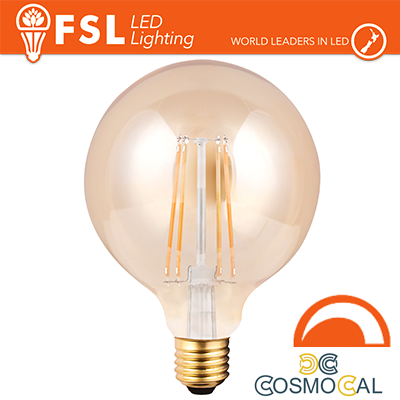 Lampada Globo Filamento Ambra Ø12,5cm - 8W E27 800LM DIMMER