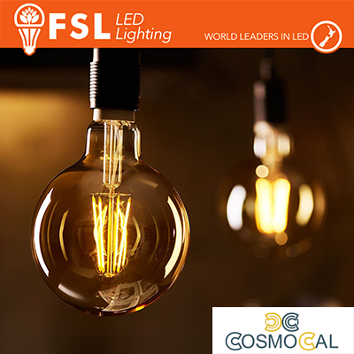 Lampada Globo Filamento Ambra Ø12,5cm - 8W E27 800LM DIMMER