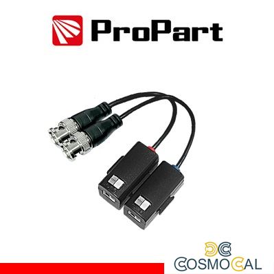 Coppia di Balun video HD passivo ad 1 canale, Push pin