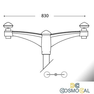 2x MIDIPILAR SYSTEM 2L NERO