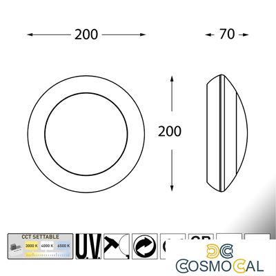 BERTINA NERO OPALE LED GX53 10W CCT 3WHITE