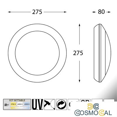 BERTA BIANCO OPALE LED GX53 11,3W CCT 3WHITE