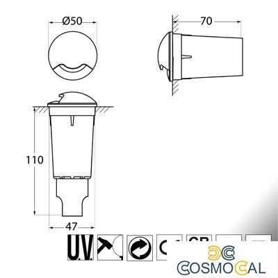ALDO 1L BLACK G9 1,7W FARETTO CARRABILE/SEGNAPASSI 4000K